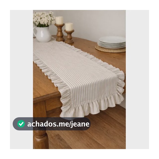 Caminho De Mesa De Babado Algodão Decorativo Clássico