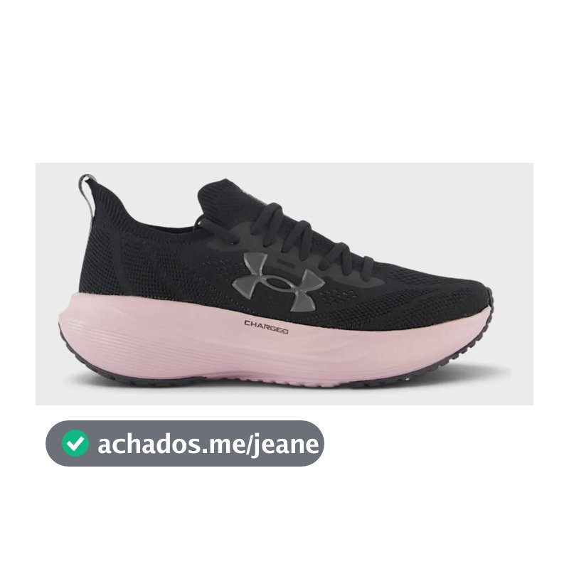 Tênis Feminino Corrida Treino Conforto Under Armour Slight Black/mauvepink/mtpewter 39