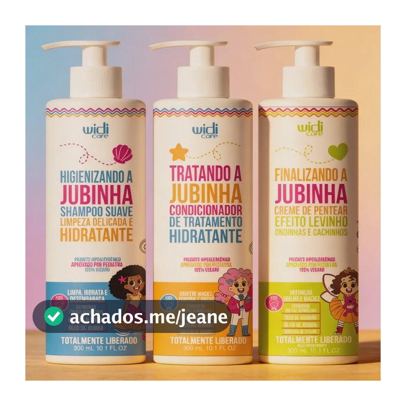 Kit Jubinha - Shampoo + Condicionador + Creme De Pentear