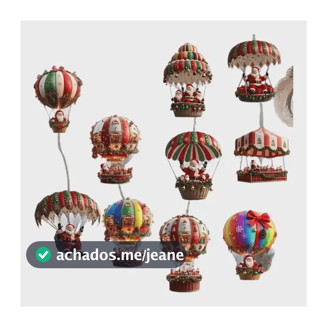 10 Balões De Ar Quente De Natal De Madeira 2d Para O Pai .