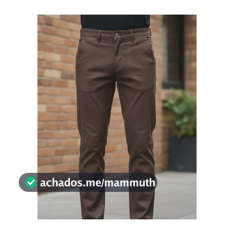 Calça Sarja Masculina Slim Bolso Embutido Com Elastano