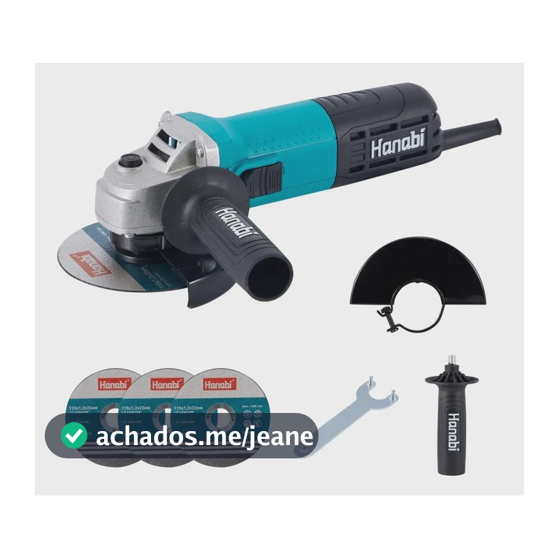 Esmerilhadeira Lixadeira Hanabi Angular 880w 115mm Azul-petróleo 220v 60hz