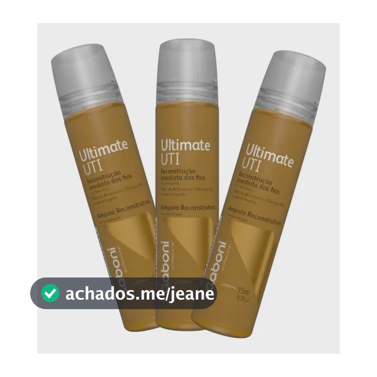 Kit 3 Ampolas Reconstrução Imediata Ultimate Uti Gaboni