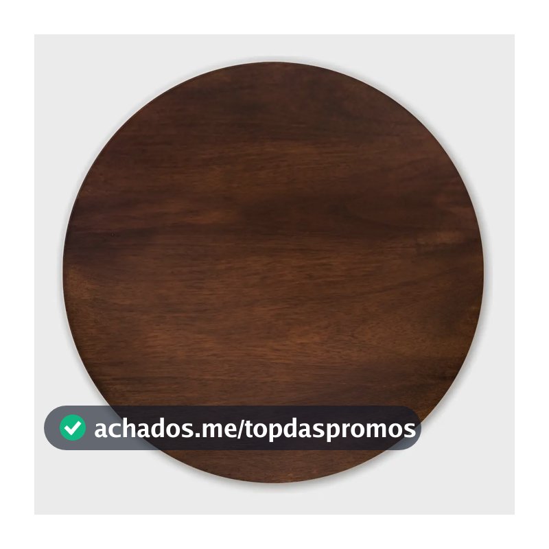 Prato Giratório Centro De Mesa Madeira Castanho 60cm Amadeirado