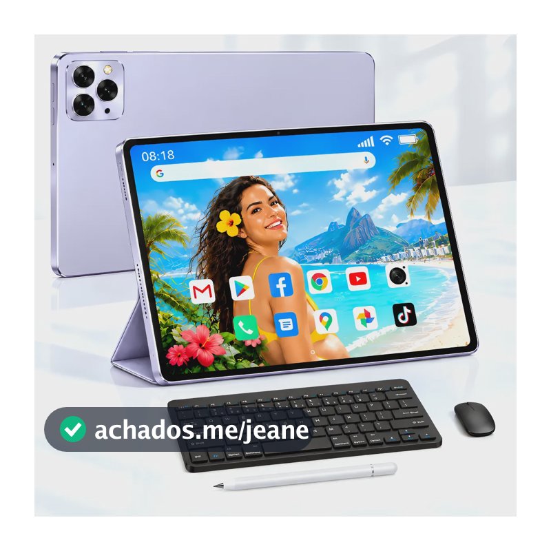Tablet Android  Z9 10.1   Kit Completo Ram  6gb +256gb Mouse Lilás