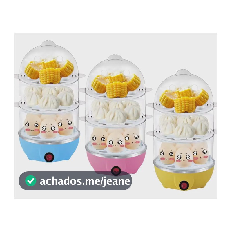 Cozedor Elétrico Casaleo Eggcooker 3 Andares Azul 110V 350W Até 21 Ovos