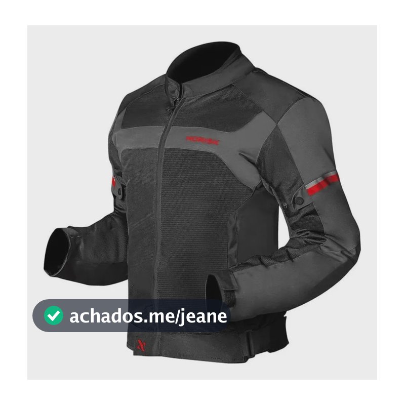 Jaqueta Masculina Proteção Norisk Trip Air Preto/vermelho Preto/vermelho 3g