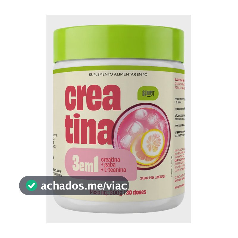 Creatina Monohidratada 300g Sabor Pink Lemonade Limonada Rosa