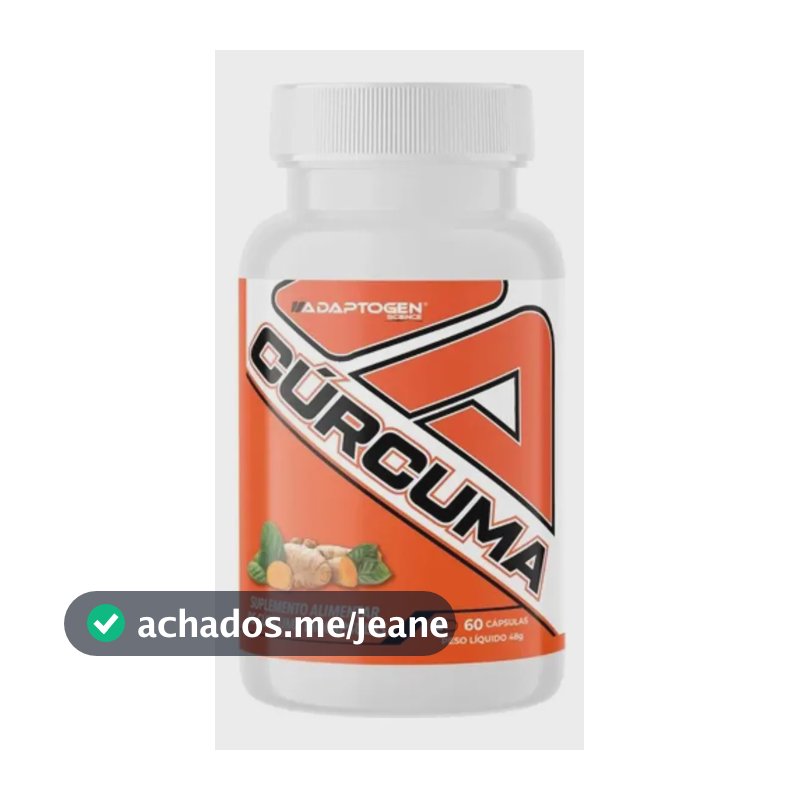 Cúrcuma Adaptogen Science pote 60 Capsulas Sem Sabor