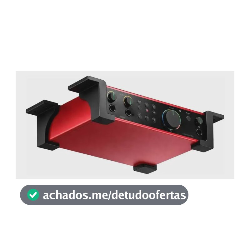 Suporte Fixar Mesa Interface Áudio Focusrite Scarllet E Solo Preto