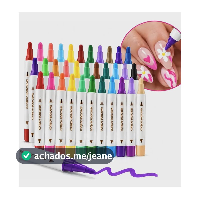 Caneta De Decoração Desenho De Unha Nail Art Pop Fan Colorida