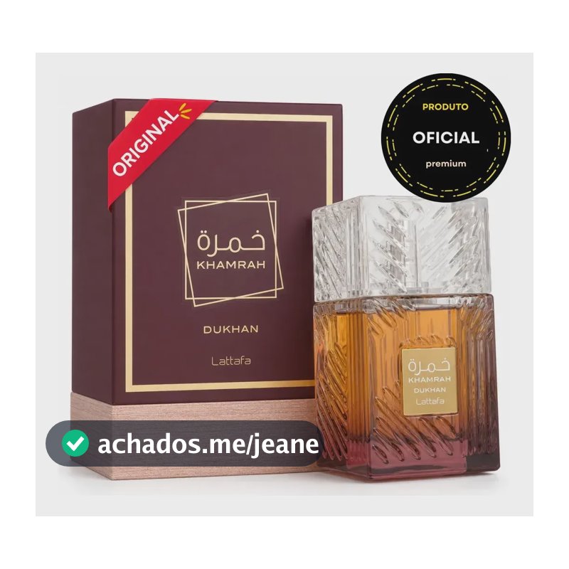 Lattafa Khamrah Dukhan Eau De Parfum 100ml Perfume Árabe