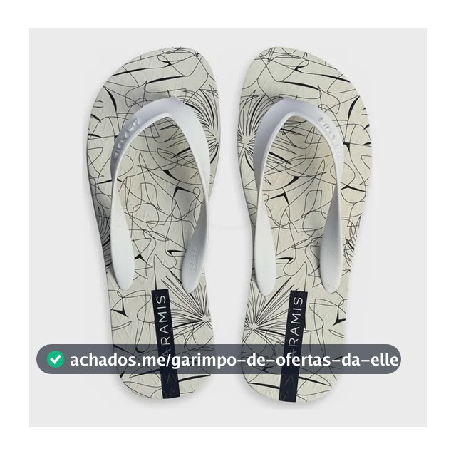 Chinelo Sandália Aramis Masculino Conforto Casual Branco 87 Liso 39/40
