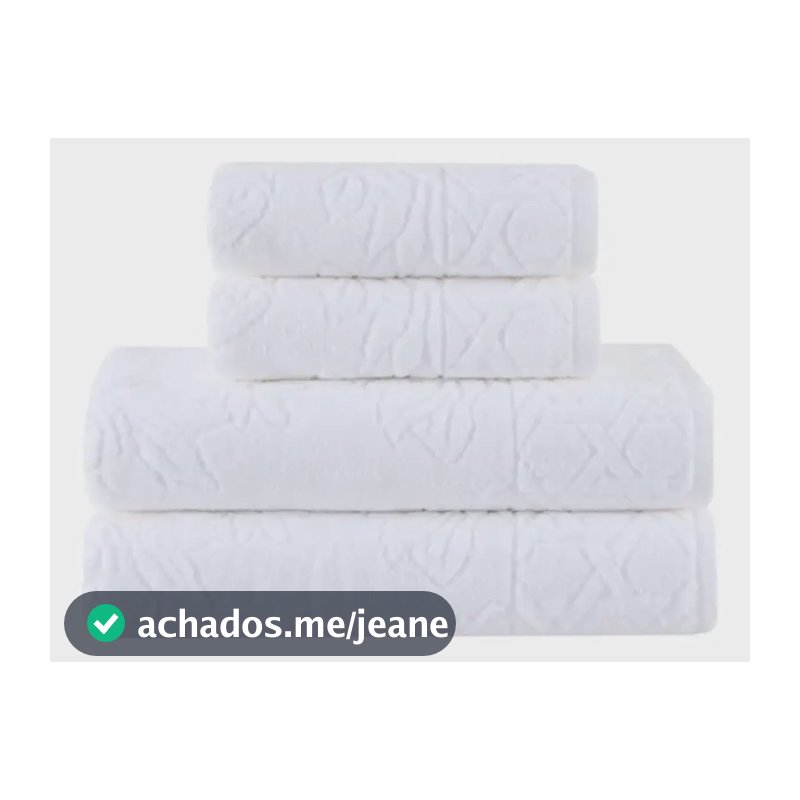 Jogo De Toalhas Banho Village Com 4 Peças Branco Buddemeyer