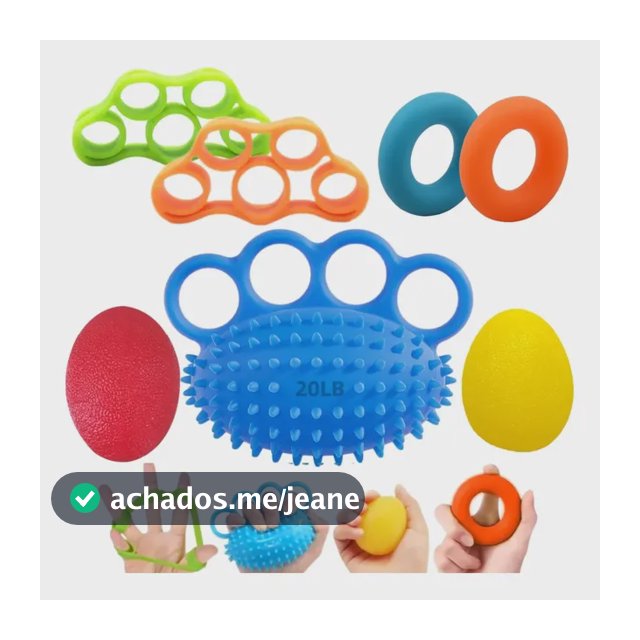 Kit 7 Peças Bolas E Anéis Para Exercício De Mão