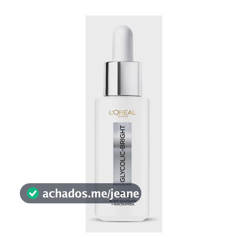 Glycolic Bright L'Oréal Paris, Sérum Facial Anti-Marcas com Ácido Glicólico e Niacinamida, Reduz Marcas de Acne e Idade, 30ml