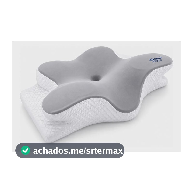 Travesseiro Cervical Ergonômico em Espuma Viscoelástica para Dormir S-5431 VT Abranuv