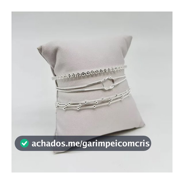 Kit 3 Pulseiras Feminina Folheadas A Prata 925 Com Garantia