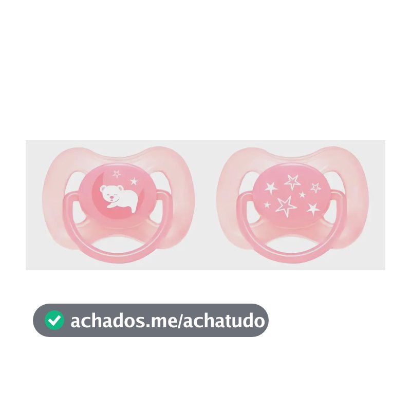 Buba Kit 2 Chupetas Comfort Tamanho 1 - Ursinho e Estrela Rosa