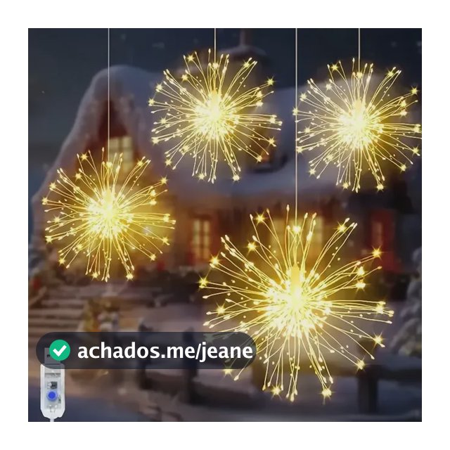 Luzes Led Fogos 4 Galhos Usb 5v Branco Quente 5v