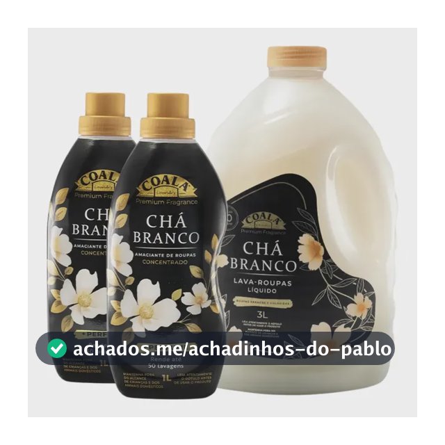 Kit 3 Coala Laundry Lava Roupas + 2 Amaciantes 1l Chá Branco