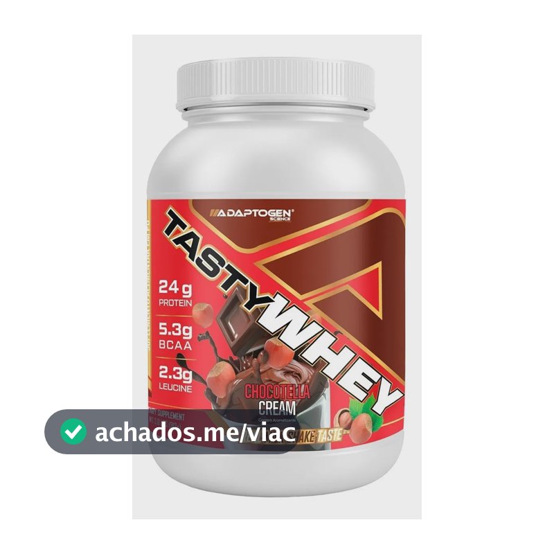 Suplemento Tasty Whey 3w Gourmet Whey Protein Adaptogen Science Pote 900g Sabor Chocotella