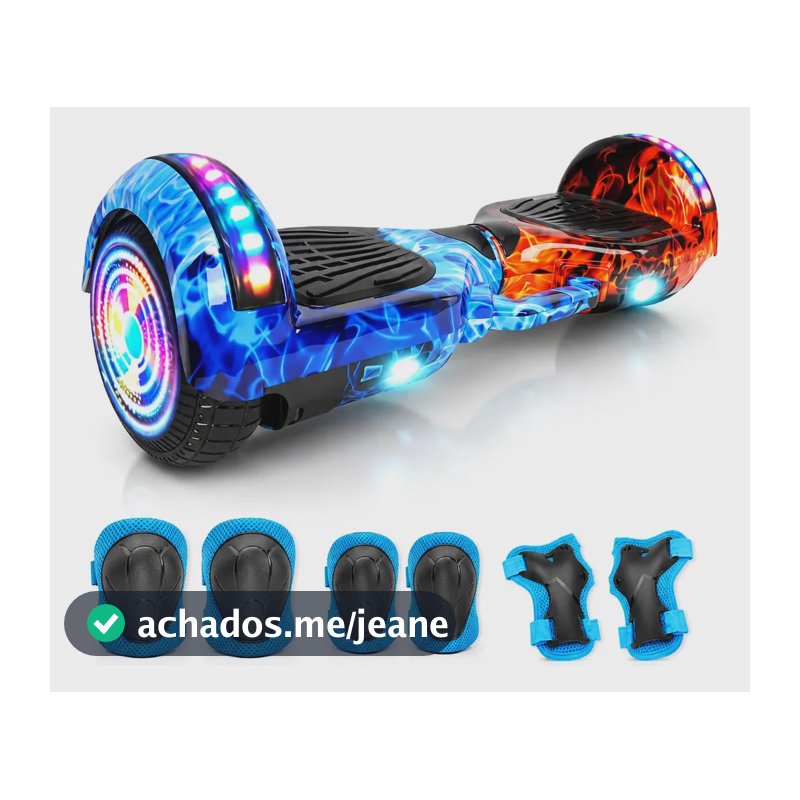 Hoverboard Com Música, Bluetooth E Rodas Iluminadas Toygagade Azul e vermelho