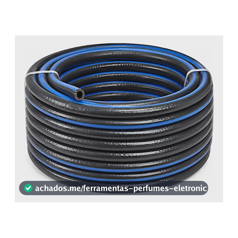 Mangueira Para Compressor 3/8 15 Metros Ar E Água Pt 300 Psi Preto