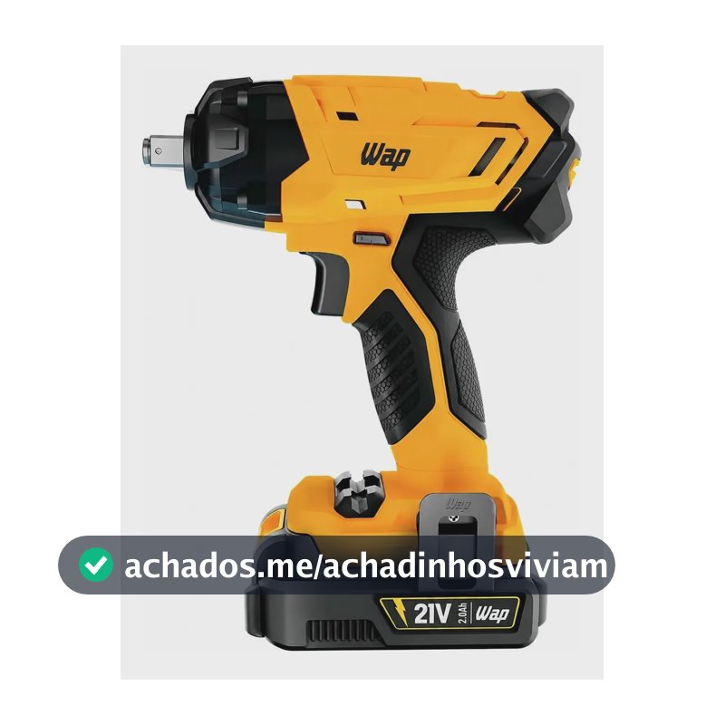 WAP K21 CH02 Chave de Impacto 21V Bateria Li-Ion Potente e Compacta Bivolt 2300 RPM