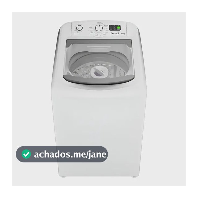 Máquina De Lavar Branca Consul 12kg Com Dosagem Econômica E Cor Branco 110v