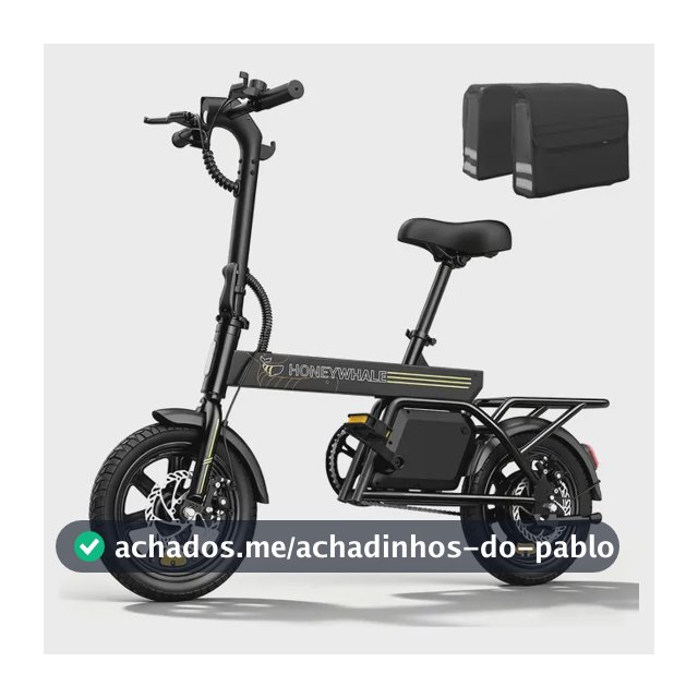 Honeywhale B20 Bicicleta Elétrica, 440w-35km-25km/h-120kg, Scooter Motor-ebike-adulto-bike-autonomia-velocidade Máxima-carga-honey Whale-fat-dobravel, 14 Aro, Freios A Disco Dianteiros E Traseiros