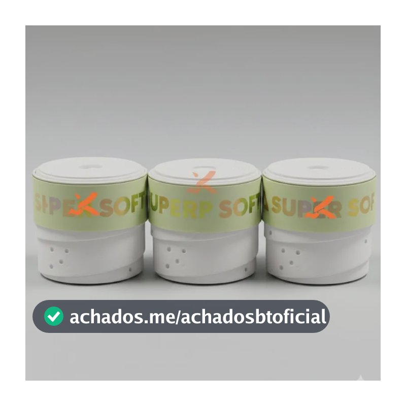 3 Overgrip Ama Sport Cores Neon Sortidas Beach Tenis Padel Branco