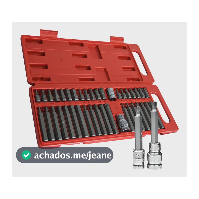 Jogo De Ferramentas 40 Pçs Bit Torx Allen Multidentado Crv Zenite