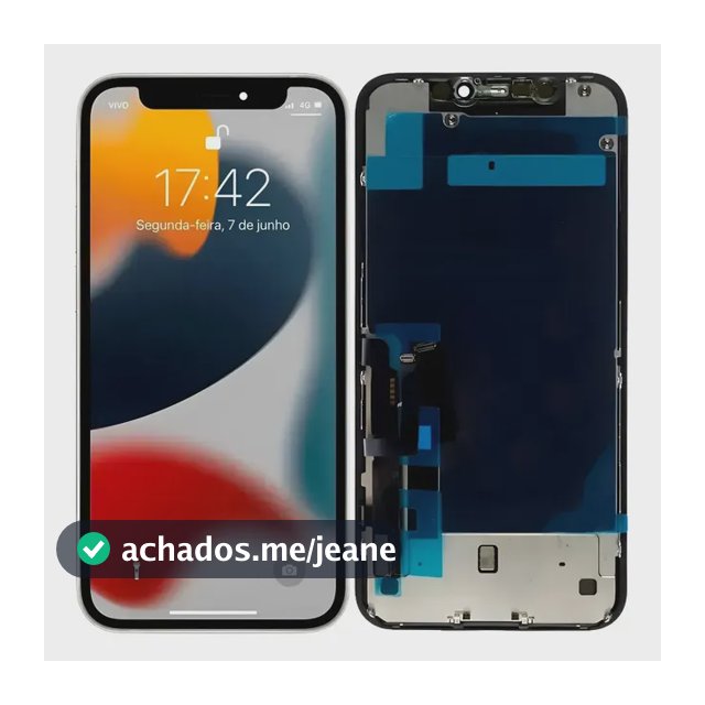 Tela VIVID HD+ para iPhone 11 + Película 3D | A2111 A2221 A2223 | Módulo Frontal Display LCD Touch Reposição Compatível com Apple iPhone | DCY