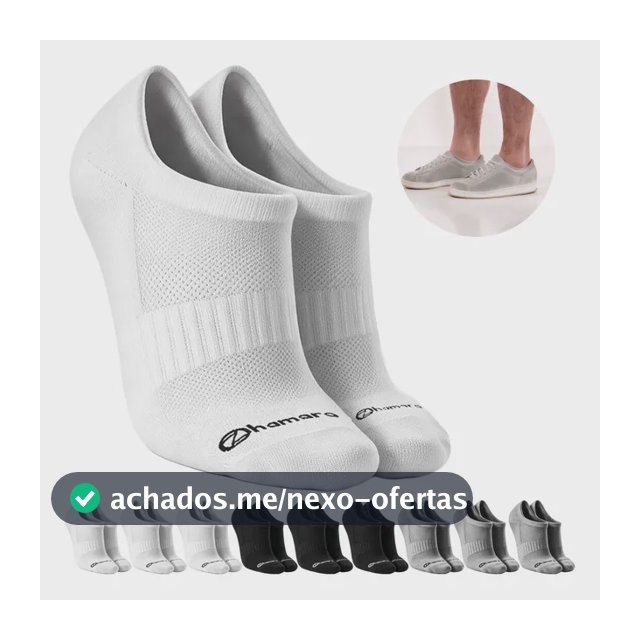 Kit 10 Pares Meias Zhamaro Algodão Sapatilha Invisível