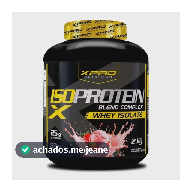 Whey Protein Iso Blend Complex Zero Açúcar 2kg - Xpro Sabor Morango