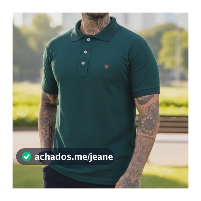 Camisa Polo Masculina Slim Algodão Premium Manga Curta
