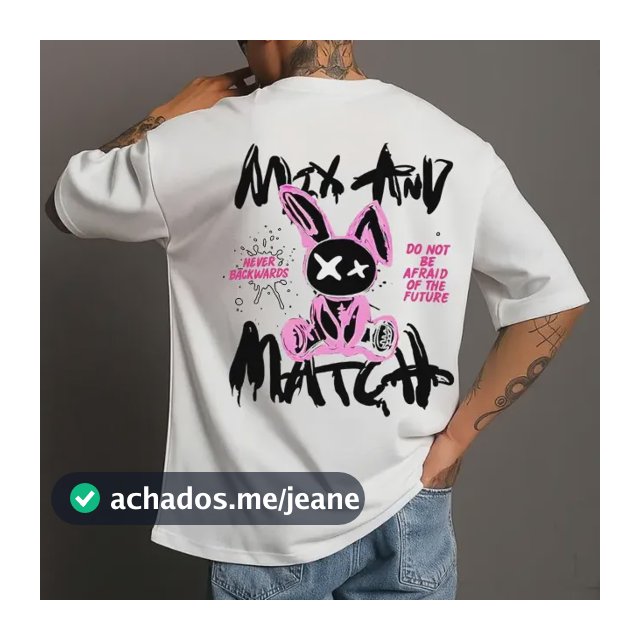 Camiseta Oversized Streetwear Unissex Max And Match