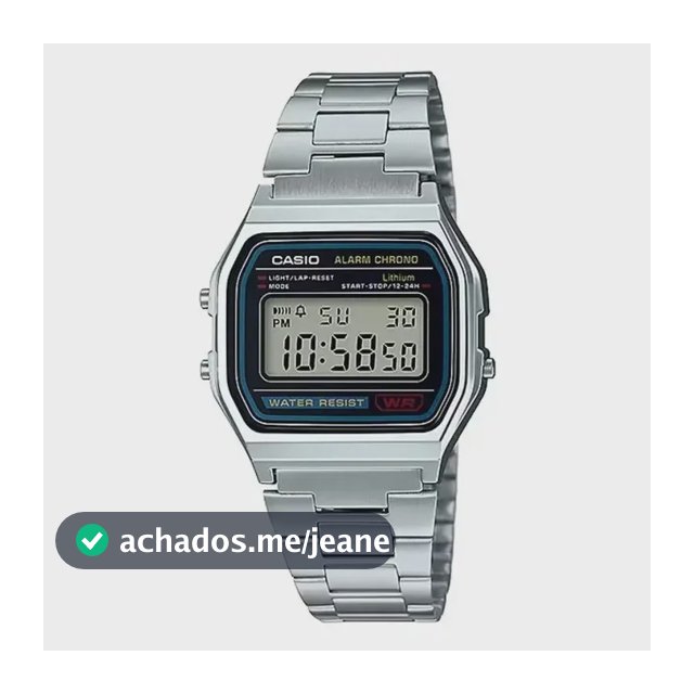 Relógio Casio Digital Vintage Prata Unissex Original Barato Prata