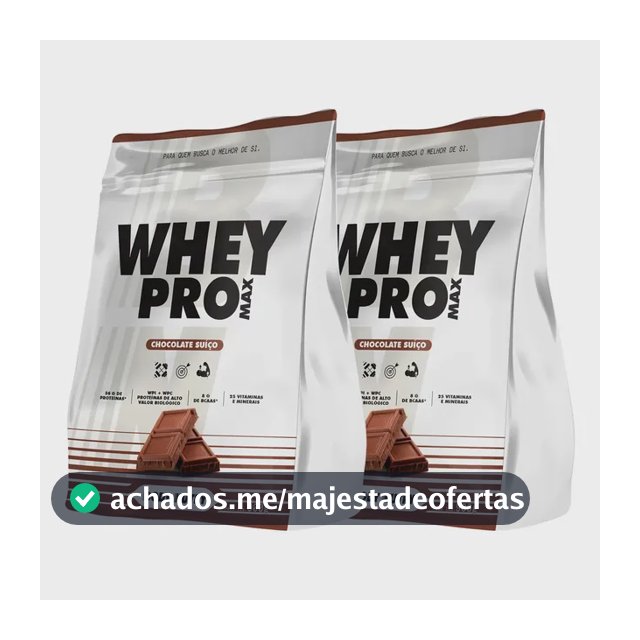 2x Whey Pro Protein Isolado E Concentrado 1,8 Kg Premium Chocolate Suíço