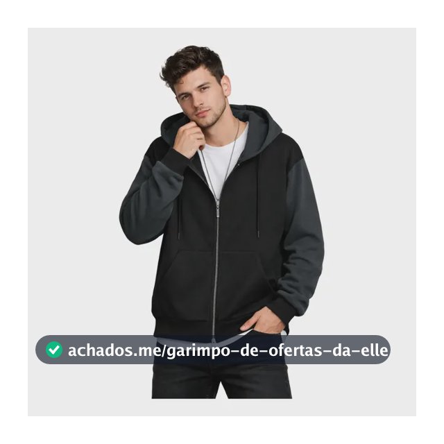 Blusa Moletom De Zíper Com Capuz E Bolso Canguru 2 Cores