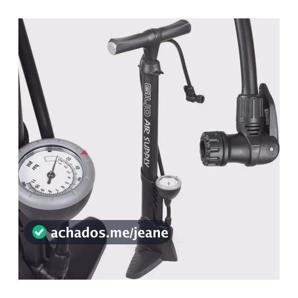 Bomba Encher Pneu Chão Pé Oficina Bike Moto Manômetro Giyo 2