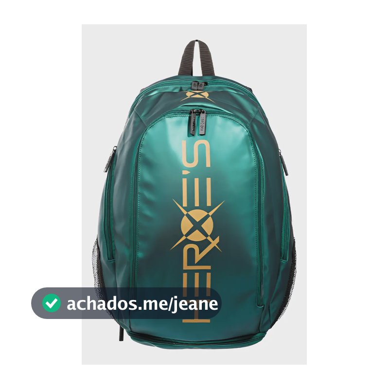 Mochila Raqueteira Heroes Gravity Leaf Show Beach Tennis Cor Verde Metálico