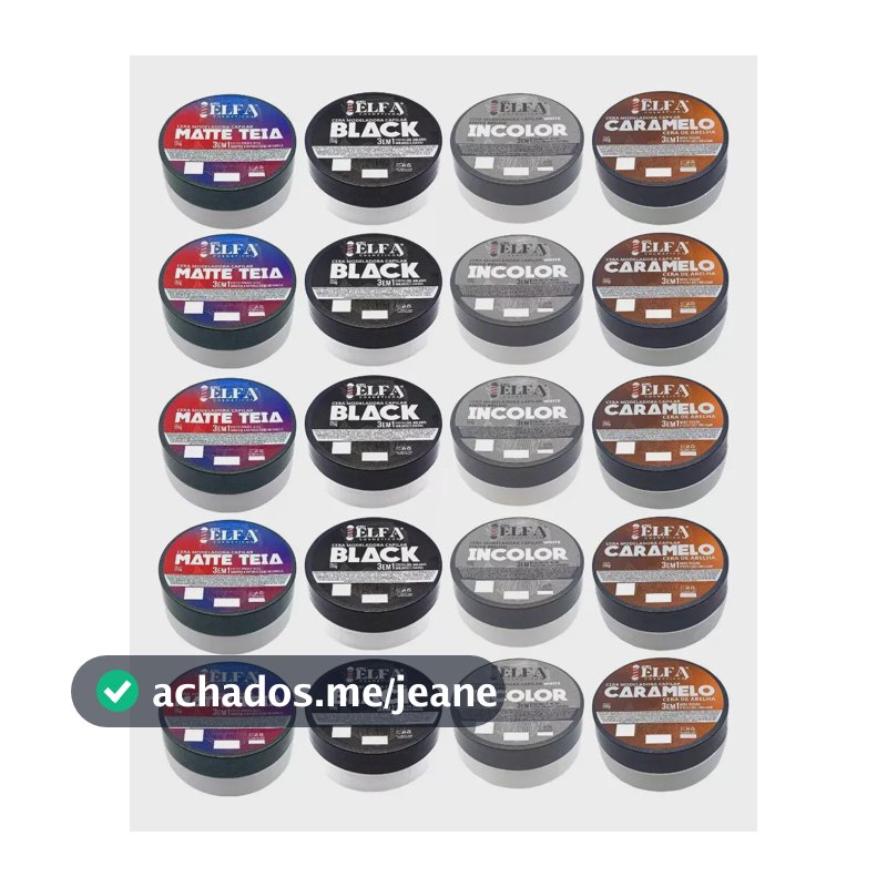 24 Unidades Cera Modeladora Masculina Elfa 4men Fixador 120g