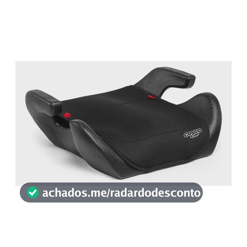 Booster Cosco Kids, Clippy, até 36kg, Preto