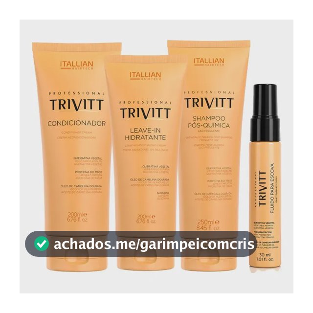 Kit Home Leave-in + Fluido Para Escova Trivitt Hidratante