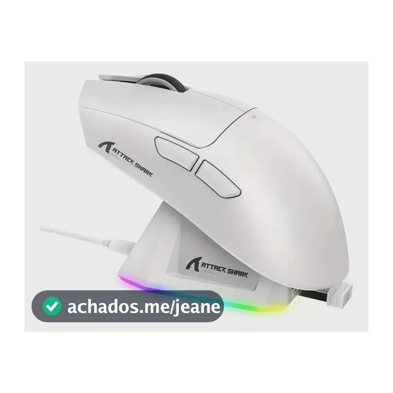 Mouse Gamer Attack Shark X11 Branco 22000 Dpi Usb Bluetooth Branco