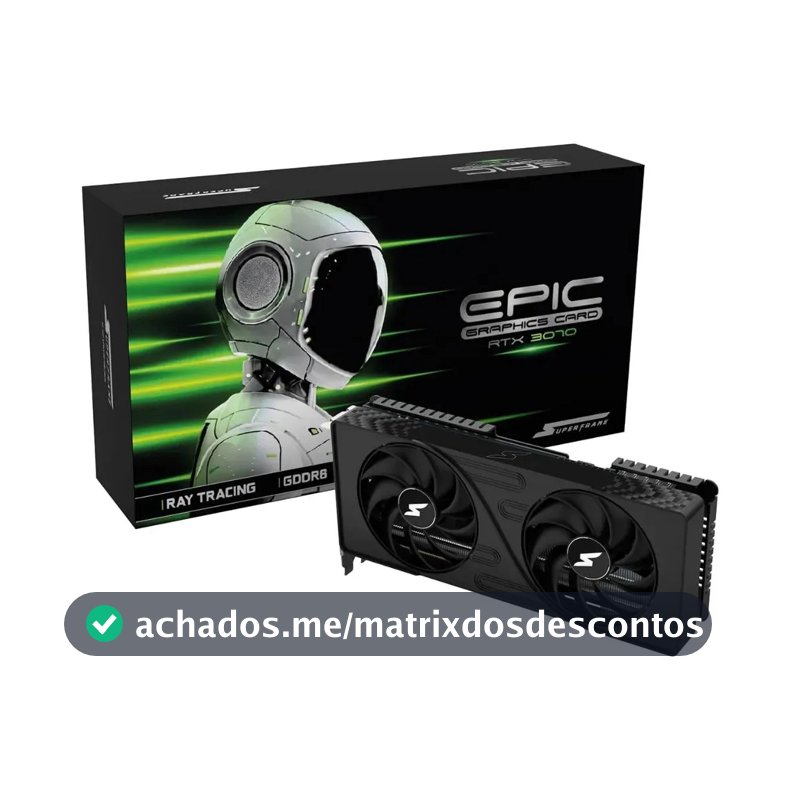 Placa De Vídeo Superframe Nvidia Geforce Rtx 3070 Epic 8 Gb