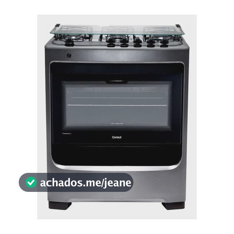 Fogão 5 Bocas Consul Inox Cfs5naruna Prata Bivolt