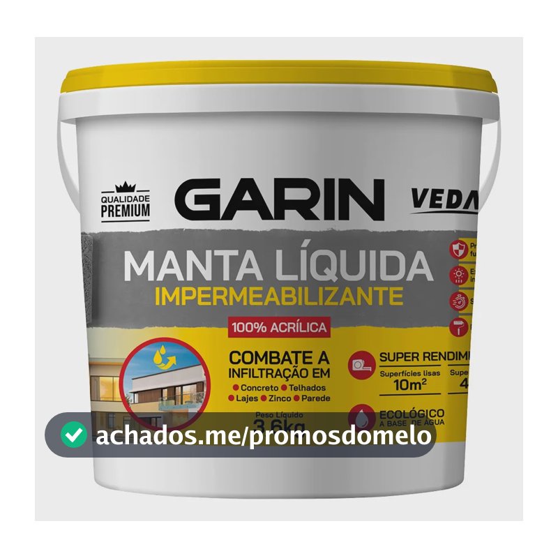Manta Líquida Emborrachada Impermeabilizante 3,6kg